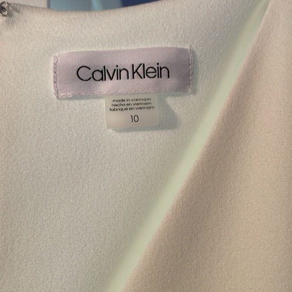 Calvin Klein Ankle Mid Dress with V Neck - Picture 3 of 5